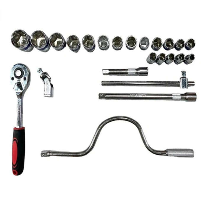 25Pcs Portable Car Repair Maintenance Mechanical Socket Wrench Hand Tool Kit