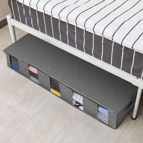 Foldable Under-Bed Storage Bag Under-Bed Clothing Container Gray Dust-Proof Storage Box