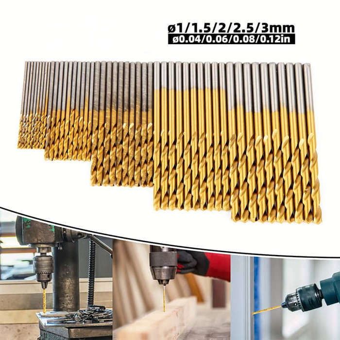 200 Piece Titanium Coated Hss Drill Bit Set Is Durable And Available In a Variety Of Sizes For Preci