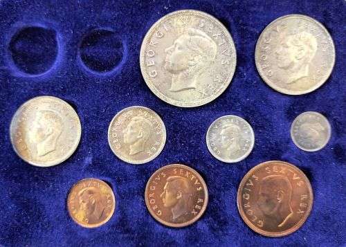 SA 1952  LONG PROOF SET (NO GOLD) IN ORIGINAL SA MINT BOX