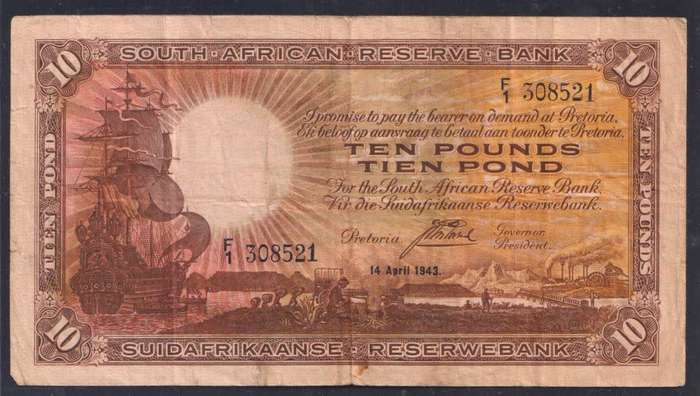 1943 POSTMUS -  10 POUND NOTE