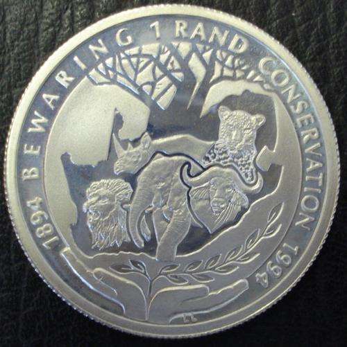 UNCIRCULATED 1994 ONE RAND SILVER - CONSERVATION!!!!