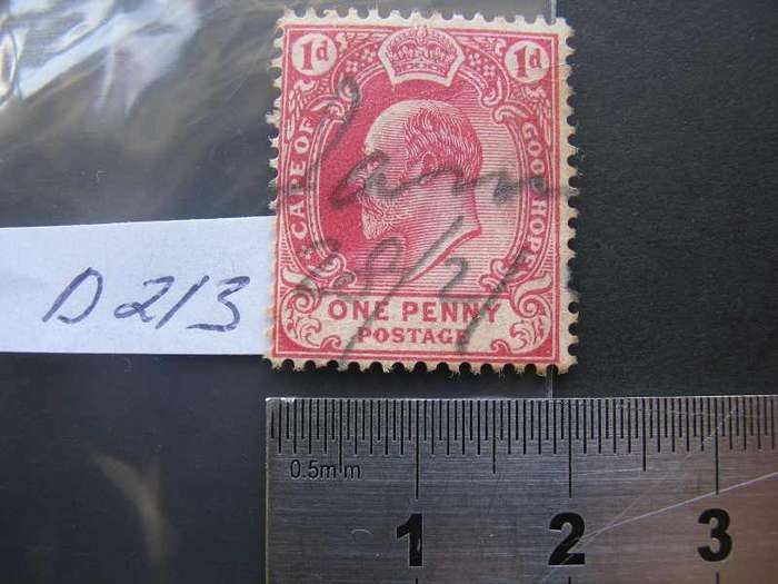 CAPE OF GOOD HOPE KEVII ONE PENNY POSTAGE.