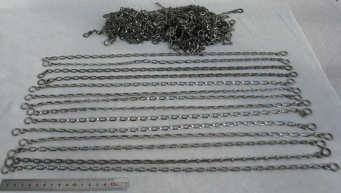 BATH, BASIN, SINK PLUG LINK CHAINS WITH S HOOKS.