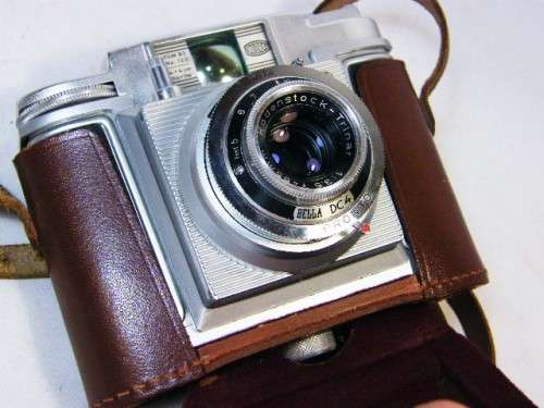Vintage Bilora Bella DC4 camera in pouch - working - as per photo