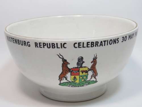Rustenburg Republic Celebrations bowl - 30 May 1961 - Republic day was only on 31 May