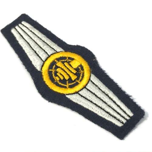 German Bundeswehr air safety control gold qualification cloth badge