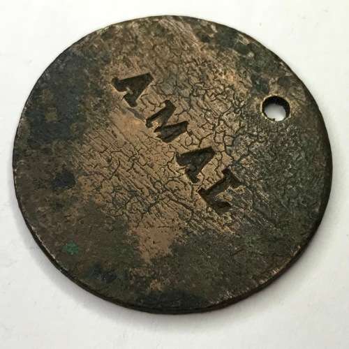 Dogtag inscribed AMAL - antique