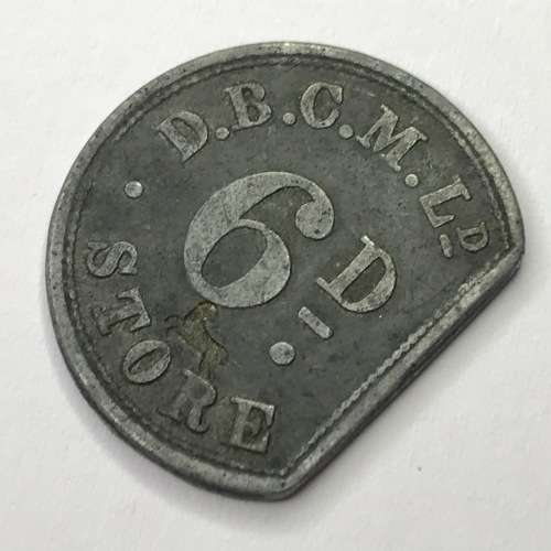 De Beers Consolidated mines 6d sixpence token
