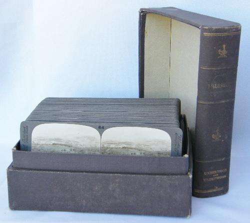 Set of 83 Palestine stereoviews in book form - Underwood and Underwood - as per photo