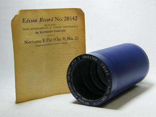 Edison Blue phonograph record # 28142 Nocturne E Flat (violin) by Kathleen Parlow - as per photo