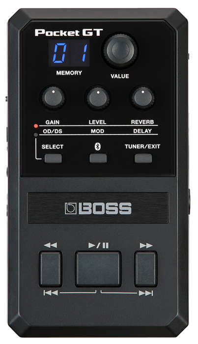BOSS POCKET-GT POCKET SIZED, DESKTOP MULTI EFFECTS PROCESSOR WITH YOUTUBE INTERGRATION