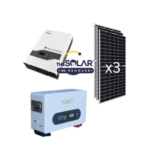 3.5kva Fivestar Pure Sine Wave Load Shedding Combo 1x 2.4Kwh Battery and 3 x 450w mono solar panels