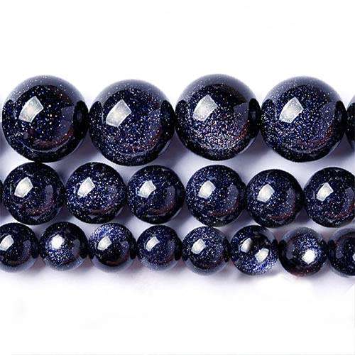 38 Natural Blue SandStone Round Loose 10mm Beads