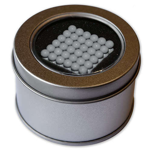 216 Neodymium Neocubes 5mm magnetic balls WHITE sphere buckyballs in Tin