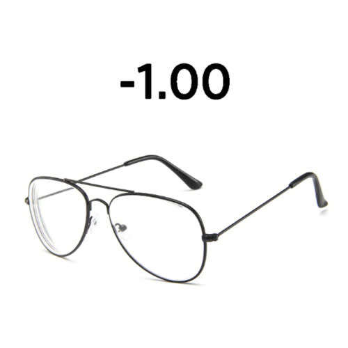 -1.00 Near Sighted Fashion Glasses Black