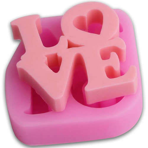 Love Silicone Soap Mold Candle Cake Candy Chocolate Jelly Fondant Baking Mould