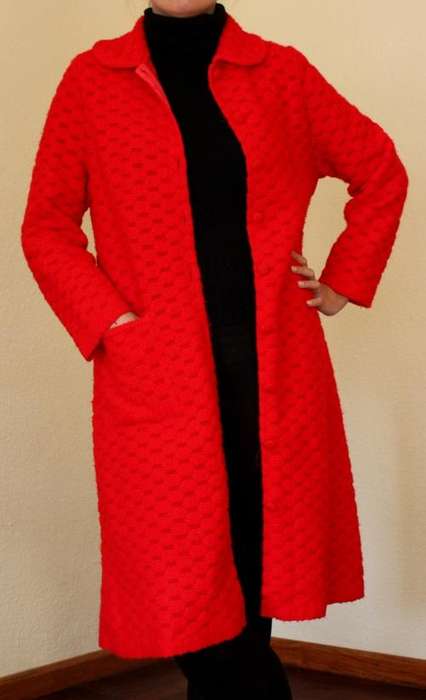 Red courtelle jersey jacket (1980s)