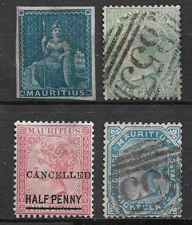 NICE EARLY QV MAURITIUS SELECTION MINT AND USED CV R1100 +