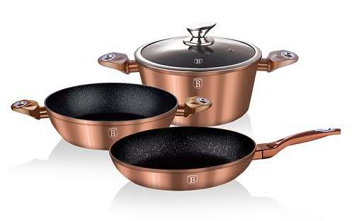 Berlinger Haus 4 pcs frypan sett, Copper Metallic Line, BH-1282