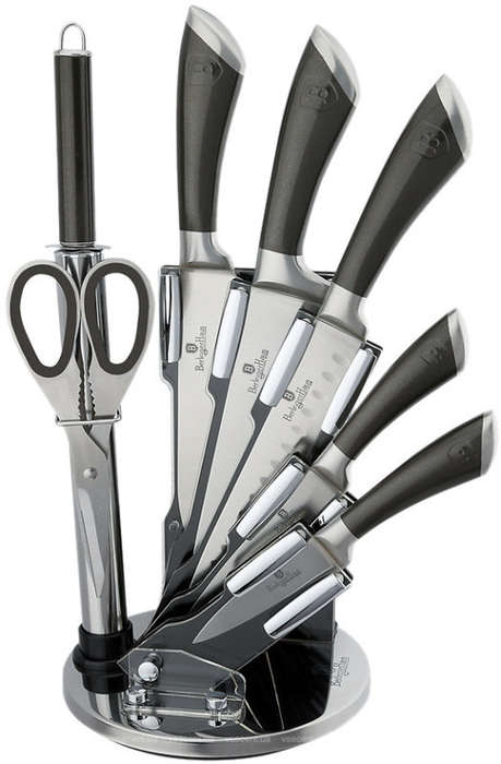 8 pcs knife set with stand, Carbon Metallic Line, Berlinger Haus BH-2110