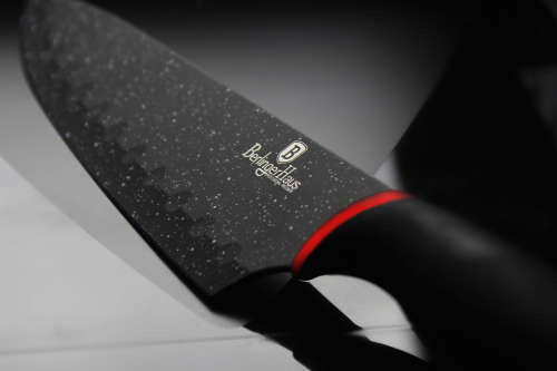 Berlinger Haus 6-Piece Marble Coating Stainless Diamond Line Knife Set - Red and Black BH-2114