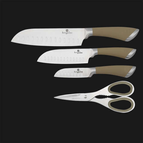 FREE SHIPPING BERLINGER HAUS BH-2052 4 pcs knife set with scissors, Velvet Chef Line