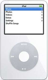 IPod video 5th Gen (30gb) with songs preloaded