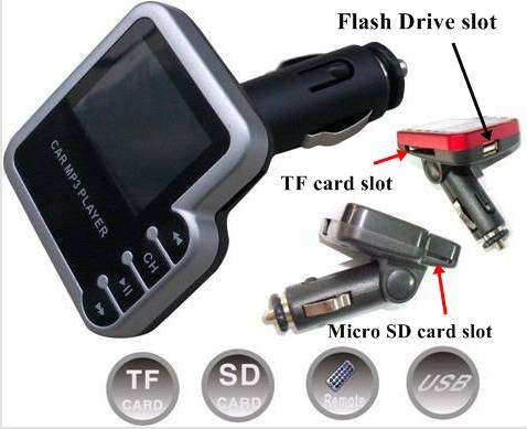 Car Mp3 Player with 1.8" LCD, FM Transmitter>>> Save on replacing cd's and listen in stereo!!