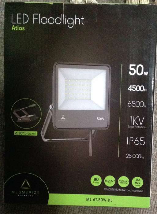 Mesmerize Atlas Floodlight 50W LED IP65 6500K 4500lm ML-AT-50W