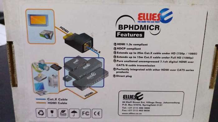 HDMI over single CAT5 mini receiver (PAIR)