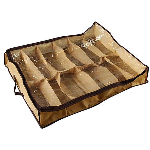 Shoe Storage Box Holds 12 Pairs Folding Shoe Cabinet Storage Organizer