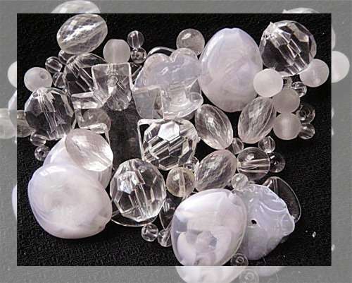 Mix White/Clear Beads Set