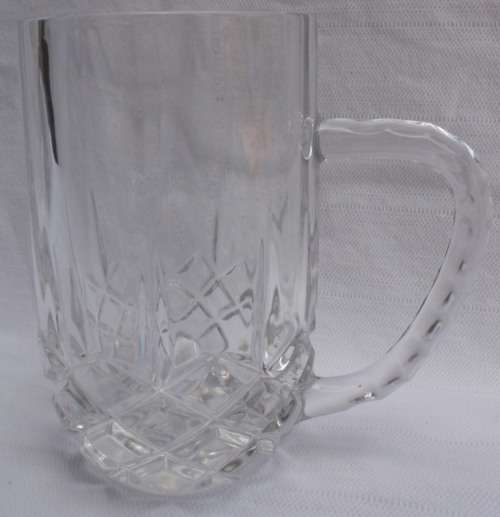 CRYSTAL GLASS TANKARD  BEAUTIFUL DESIGN and HEAVY- PERFECT GIFT, NEW CONDITION