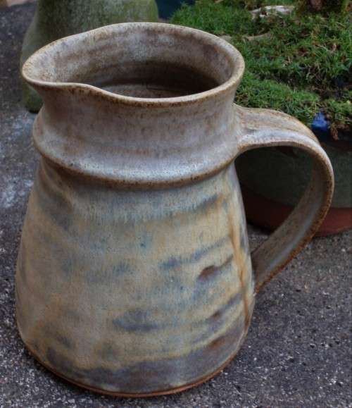 Pottery jug - gorgeous studio pottery with artists stamp - even more lovely in real life.