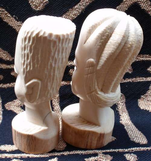 African bone carvings - beautiful ethnic works of art. Price is for both.