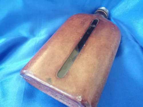 Vintage Brown Covered Bottle