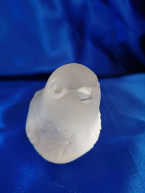 EXQUISITE!! SIGNED!! BACCARAT FRANCE FROSTED CRYSTAL BIRD *
