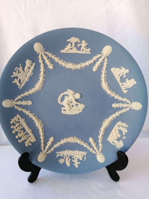 Vintage Wedgwood Jasper Blue Large Display Plate  #