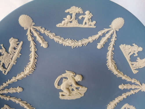 Vintage Wedgwood Jasper Blue Large Display Plate  #