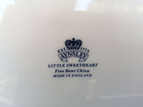Large Aynsley Bone China Plate Little Sweetheart