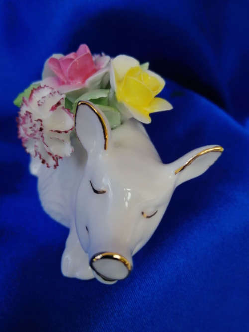Royal Doulton Bone China Pig Flower Cluster Bouquet England Vintage Flower