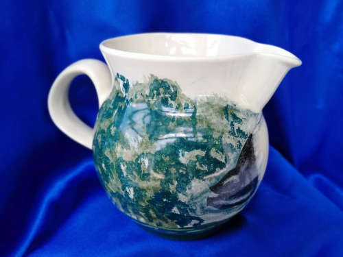 Iden Pottery Saddleback Large Pig Jug Sussex Rye Signed