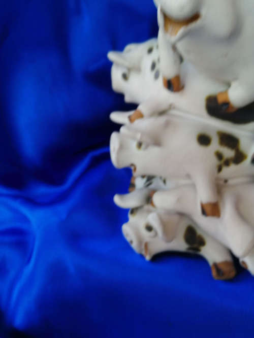 Fabulous Pile of Saltford Pottery Stoneware Pigs Even Pigs can get to the Top