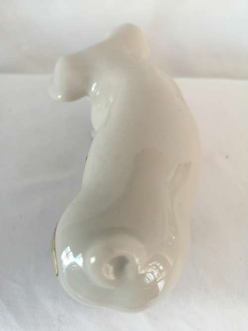 Vintage Royal Dux  Pig Figurine white