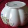Aynsley Wild Tudor Bone China Fluted Candle Rose Trinket Bowl. Made in England