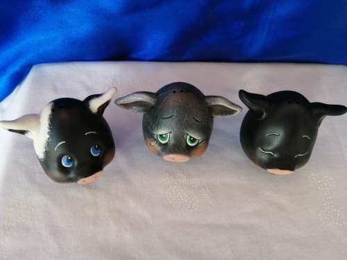Three cute Pig Salt and Pepper and other shakers
