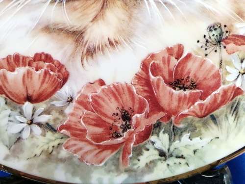 Stunning AJL Gifthouse Cute Long Haired Tabby Cat Plate