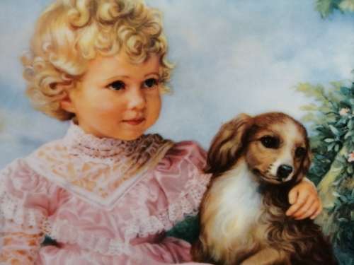 RECO BRADFORD Golden Afternoon Plate The Barefoot Children's Collection
