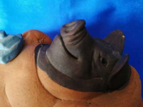 Vintage Large Pottery Pig having a Bath